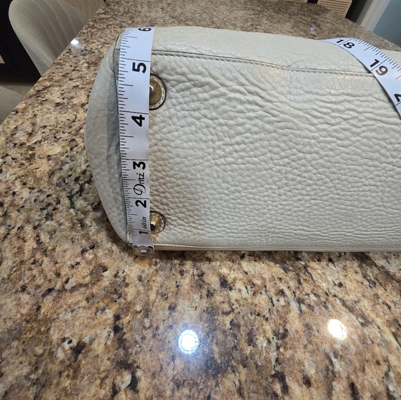 Coach Hampton Off White Leather Carryall Satchel Purse Handbag 10529 - Picture 11 of 16